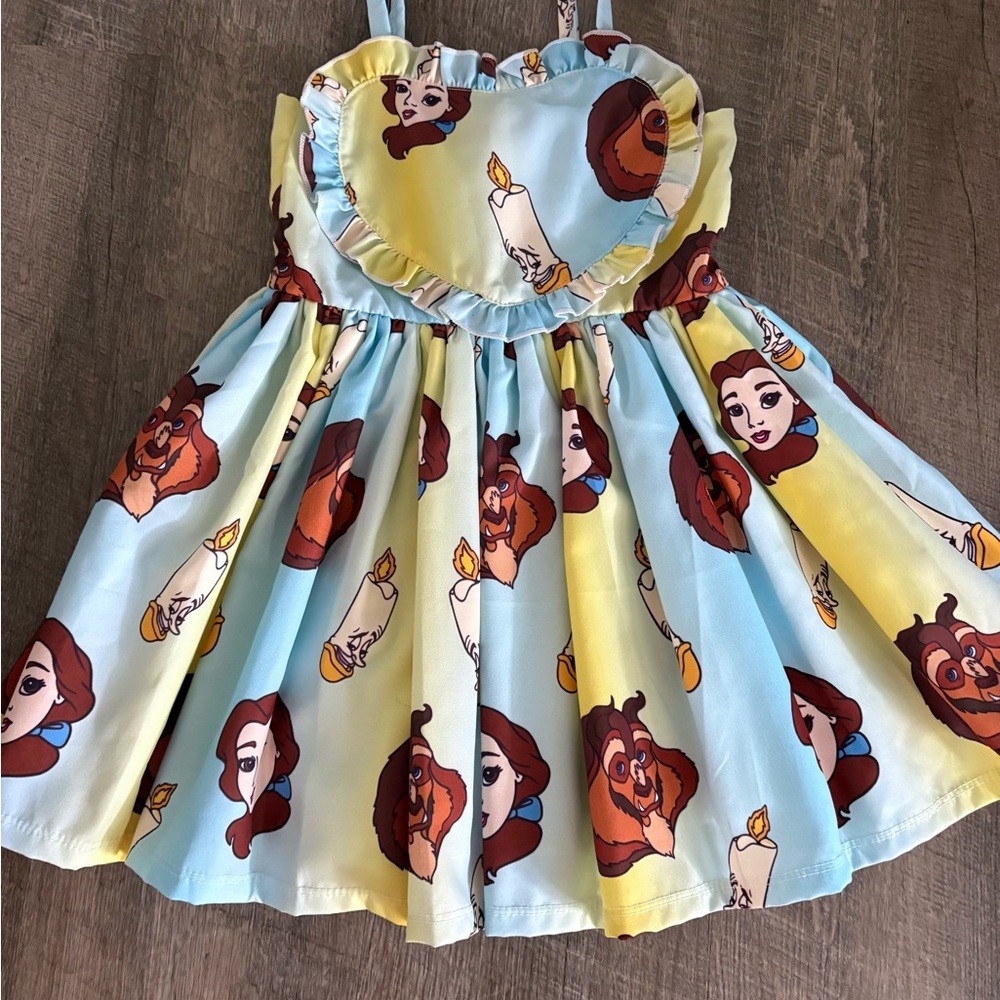 Spoiled and Flashy Kids Beauty and the Beast Costume Dress - Blue and Yellow